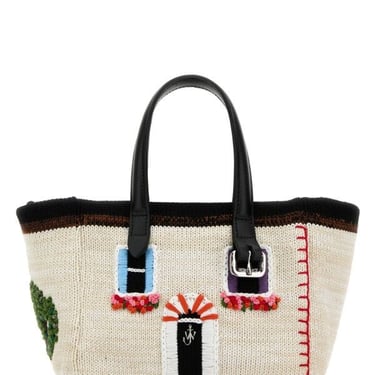 Jw Anderson Women Embroidered Fabric Mini House Handbag