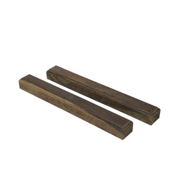 Chinese Pair Natural Wood Grain Patina Rectangular Paperweights ws4679E 