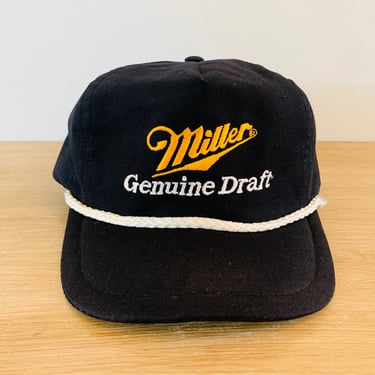 Vintage Miller Genuine Draft Snapback Hat Cap 