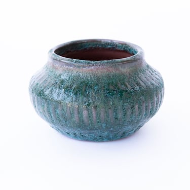 NEW -  Green Volcano Bubble Glaze Ceramic Plant Pot 