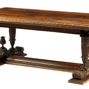 Table, Carved Wood, Dining, Renaissance Revival, 28.5 Ins., Vintage / Antique!!