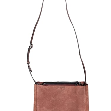 Rag & Bone - Mauve Suede w/ Red & Brown Leather Crossbody