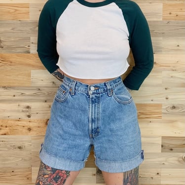 90's Gap Cut Off Jean Shorts / Size 28 29 