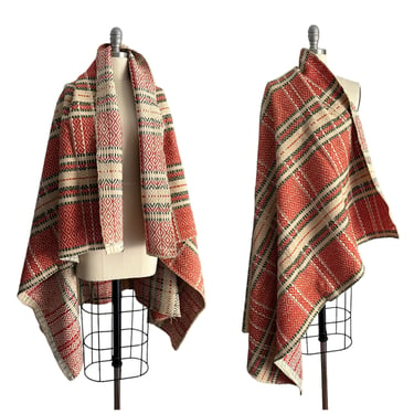 YEAR END SALE /// 40s Woven Wool Blanket / 1940s Vintage Quilt Throw 