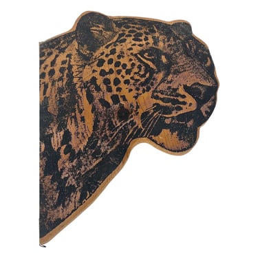 Vintage Cheetah Wall Decor Retro 1970s Mid Century Modern + Handmade + Wood + Screenprint + Animal Art + Kids Room/Nursery + MCM Home Decor 