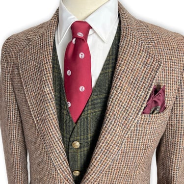 Vintage 100% Wool TWEED Sport Coat ~ 38 R ~ Donegal ~ jacket / blazer ~ Preppy / Ivy / Trad ~ 