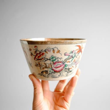 Antique Chinoiserie Ceramic Bowl in Shanghai Pattern by Till & Sons Circa 1867 