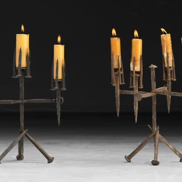 Iron Nail Candlesticks