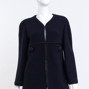 Woven Wool Collarless Jacket