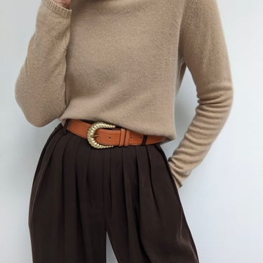 Vintage Camel Cashmere Turtleneck