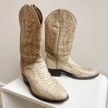 Dust Two-Tone Leather Cowboy Boots | Size 9.5