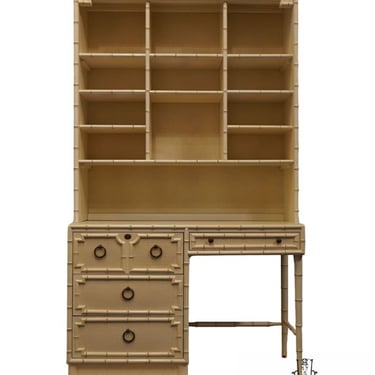 DREXEL FURNITURE Kensington Collection Cream Painted 46" Writing Desk w. Bookcase Hutch 702-300-4 - 374 Finish 