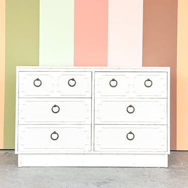 Palm Beach Style Faux Bamboo Double Dresser