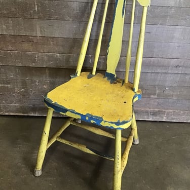 Vintage Painted Yellow Chair (Tacoma)