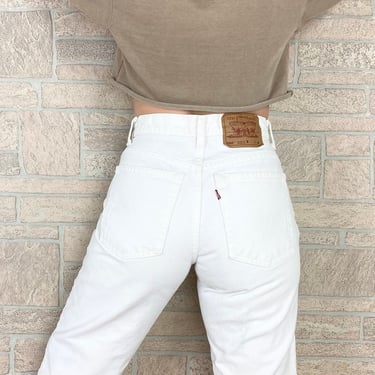 Levi's 550 White Vintage Jeans / Size 26 