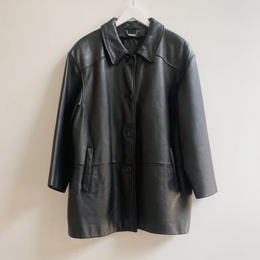 Black Pebbled Leather Jacket