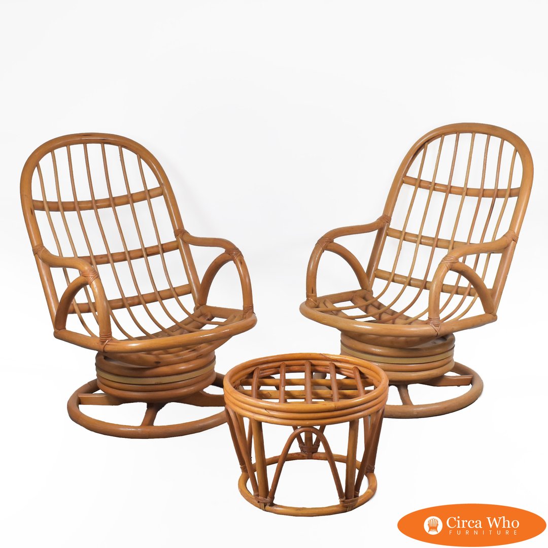 Papasan Chair With Ottoman