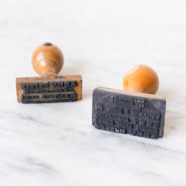 Pair of Abry Freres Rubber Stamps