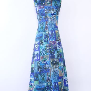 Blue Period Impressionist Maxi Dress M-M/L