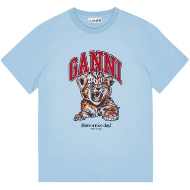 Ganni Women Tiger Organic Cotton T-Shirt