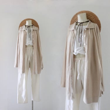 softest beige oversized cardigan 