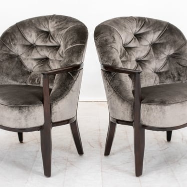 Edward Wormley for Dunbar &quot;Janus&quot; Armchairs, Pair