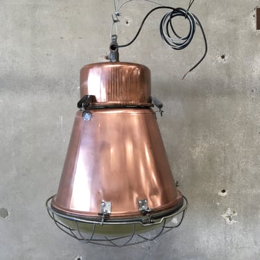 Vintage European Copper Pendant Light