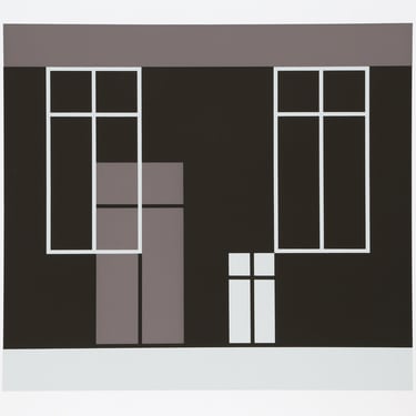 Josef Albers, Windows - P1, F21, I2, Screenprint on Mohawk Superfine Bristol paper 