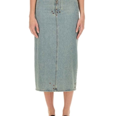 スカート Moschino Jupe with beige wool skirt Moschino Jupe With Beige Wool Skirt Women | Luosophy | San