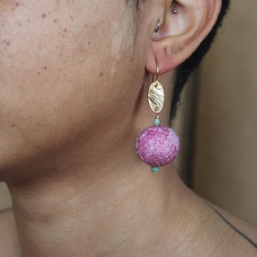 Archive Market - Pink Snakeskin Earring - Final Sale 