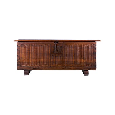 18th Century French Renaissance Carved Walnut Chest 