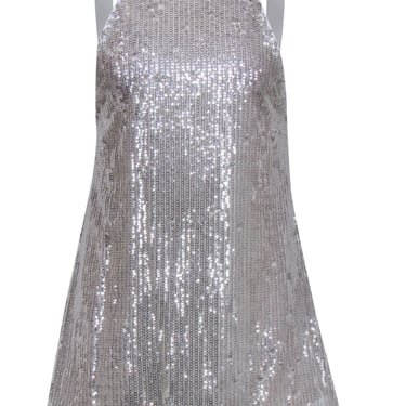 Majorelle - Silver Sequined Backless Mini Cocktail Dress Sz S