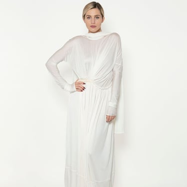 Jil Sander Spring 2020 Silk White Gown 