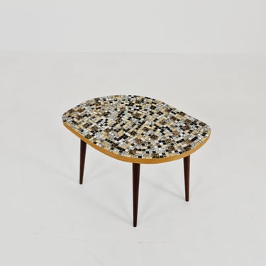 Rare Mosaic German vintage coffee table By Else Möbel, 1950s 