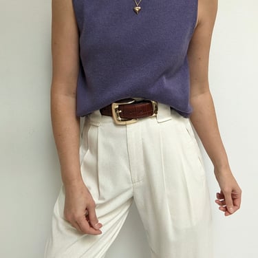 Vintage Sleeveless Lavender Cashmere Top