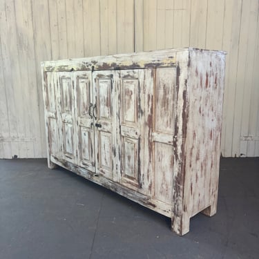 Wonderful Whitewashed 2 Door Cabinet