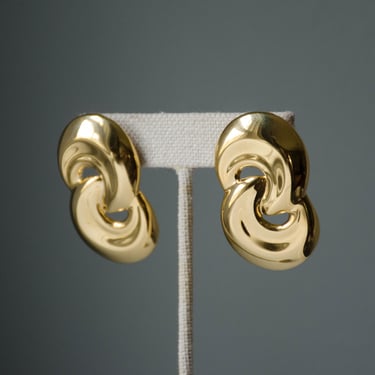 vintage jewelry | vintage earrings | statement earrings | gold knot earrings 