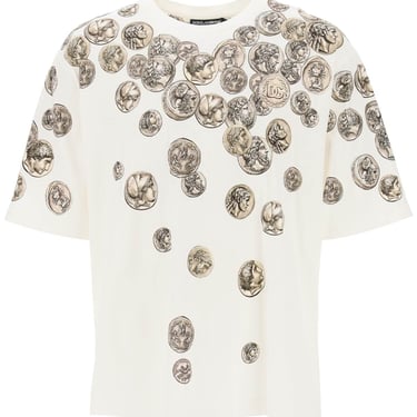Dolce &amp; Gabbana Coins Print Oversized T-Shirt Men