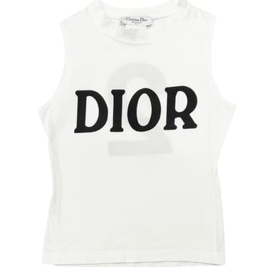 Dior White Logo Tank