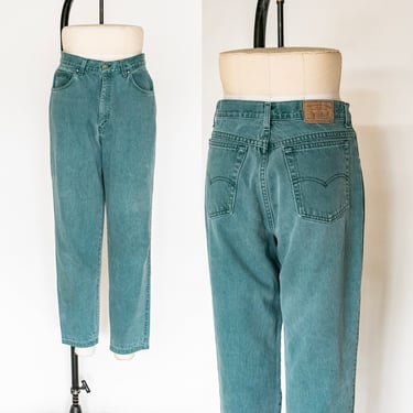 1990s Levi's Jeans Green Denim High Waist 31