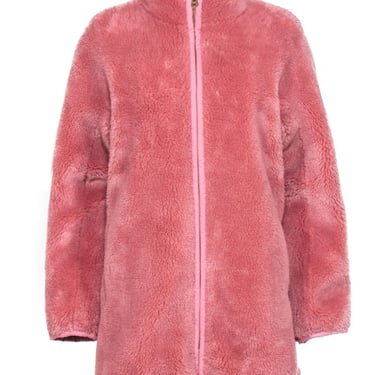 J. Crew - Pink Faux Fur Coat Sz S