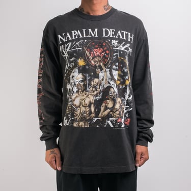 Vintage 1992 Napalm Death Campaign For Musical Destruction Tour Longsleeve 