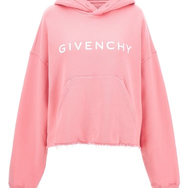 Givenchy Women Cropped Logo Hoodie