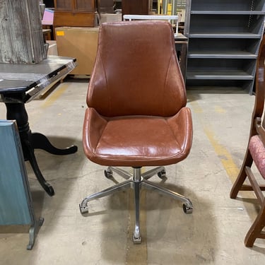 Brown Faux Leather Office Chair with Chrome Base (Multiple Available)