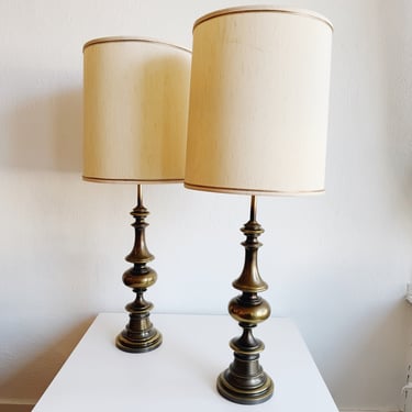 Pair of Brass Table Lamps