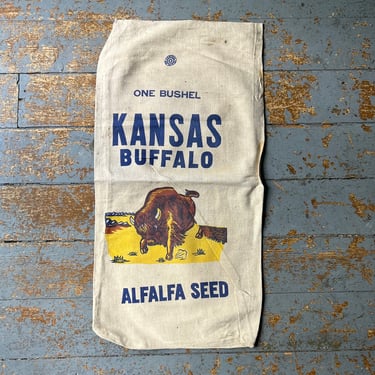 Vintage Buffalo Alfalfa Seed Sack 