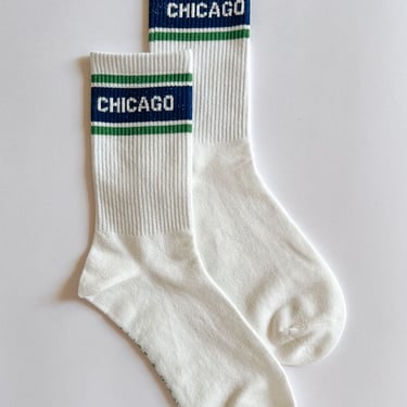 Chicago Triple Stripe Long Crew Socks