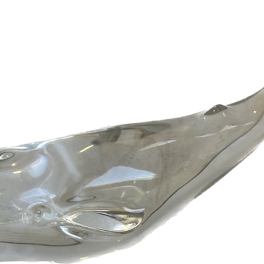 Signed Baccarat Whale Sculpture 