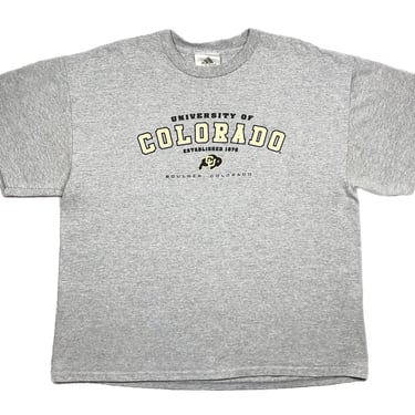 Vintage 90s/Y2K Adidas University of Colorado Buffaloes Boulder Collegiate Graphic T-Shirt Size Large 