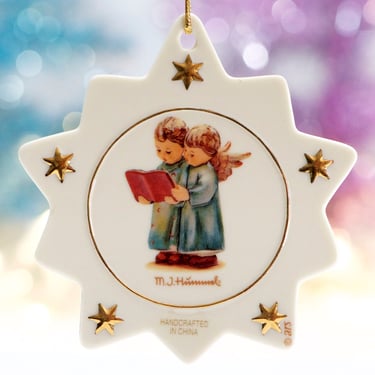 VINTAGE: M. J. Hummel Porcelain Star Ornament in Box - Christmas Ornaments - Holiday - SKU 00034919 
